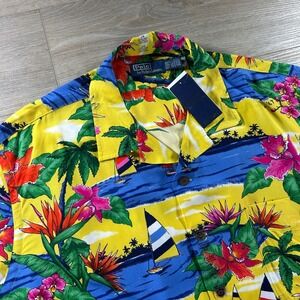 NWT Polo Ralph Lauren Men's 2XLT B&T Tropical Print Viscose Button Up Camp Shirt
